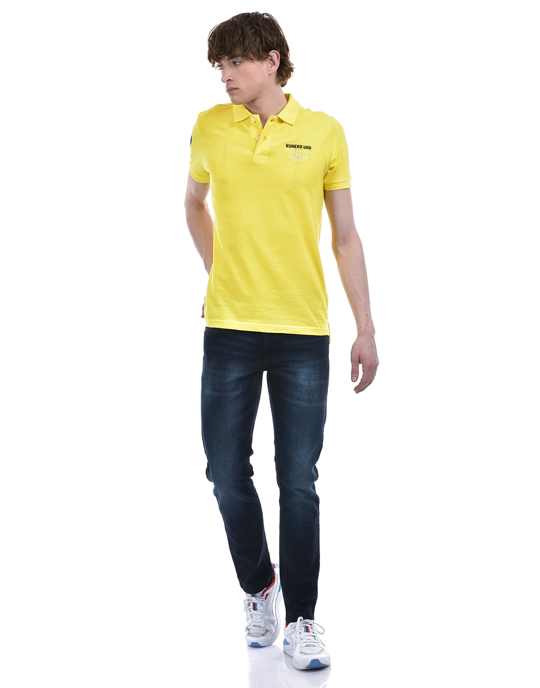 Numero Uno Men Solid Dark Blue Jeans